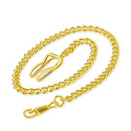 BOSHIYA Cadenas de reloj de bolsillo para hombre, accesorios de cadena de chaleco, color: dorado/plata/negro/bronce, Lt-oro