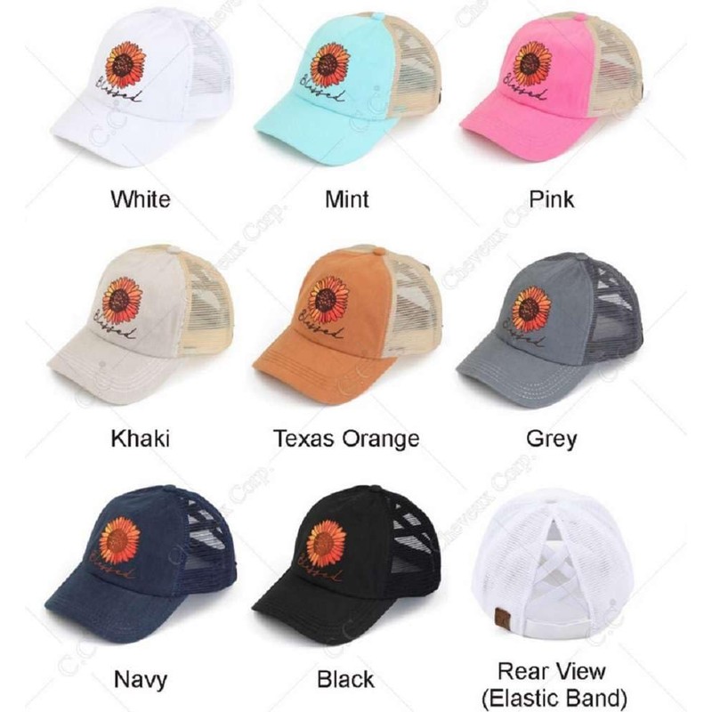C.C Ponycap Messy High Bun Ponytail Gorra de béisbol ajustable