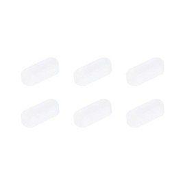 MECCANIXITY Magnetic Stirrer Mixer Stir Bar Rod 25mm(1") x7mm Cylinder Shape PTFE Coating Magnet White for Laboratory 6Pcs