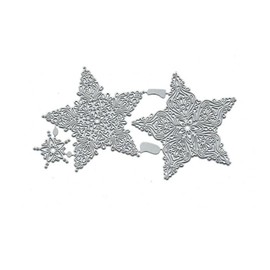 Christmas Star Lace Metal Die Cuts,Merry Christmas Snowflake Cutting Dies Cut Stencils DIY Scrapbooking Decorative Embossing Paper Scrapbooking Card Making
