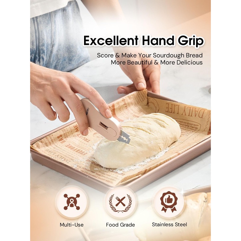 Bread Lame, Extractable & Magnetic Bread Lame Dough Scoring Tool