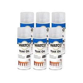 Watco Teak Oil Wood Finish Spray, 11.25 oz, Clear, 6 Pack