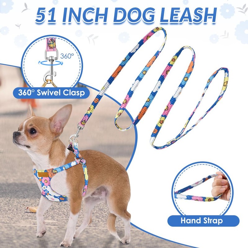 SlowTon Puppy Harness and Leash Set - No Pull Soft