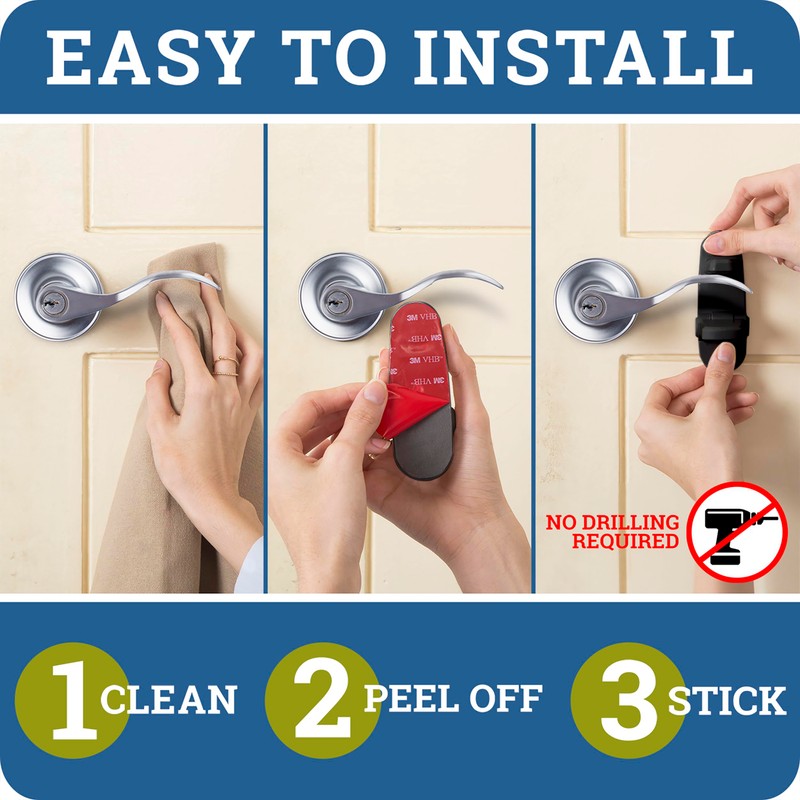 Door Lever Lock (3 Pack) Prevents Toddlers from Opening Doors.