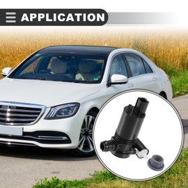 Motoforti Windshield Washer Motor Pump, for Dodge Caravan 2004-2007, Plastic, Black