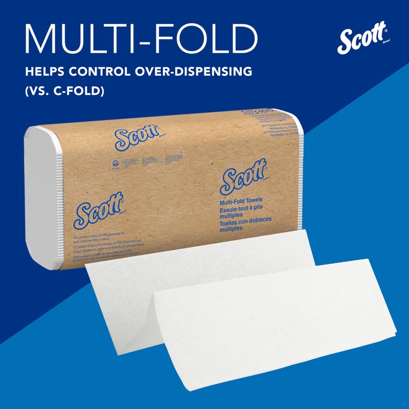 Scott Professional Universal Multifold Paper Towels, Bulk (01840), Absorbency Pockets,