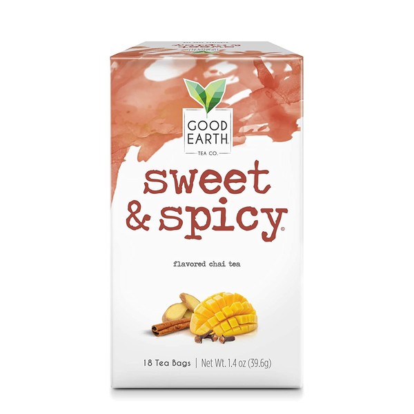 Good Earth Sweet & Spicy Chai, 18 Count (Pack of 6)
