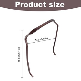 Curly Thick Hair Large Headband,4 Stück Eckiger Haarreif Hinged Headband,Sunglasses Headband, Haarreif Sonnenbrille,Stirnband Wie eine Sonnenbrille,Hair Hoop Headband für Männer Damen(2 Farben)