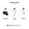 ledscom.de Wall spot WAIKA with Switch Black matt + GU10