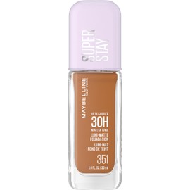 Maybelline New York Super Stay up to 30H Lumi-Matte Foundation, Medium-Full Coverage, Vegan Formula*, Amino Acids, Niacinamide, Vitamin E - Shade 351