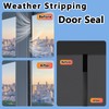 COUMENO Door Weather Stripping, 0.6inx0.4inx33FT Window Sealing Strip, self-Adhesive weatherstripping,