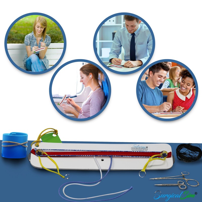 Knot Tying Kit Simulator to Practice Knots using Hand Instrument