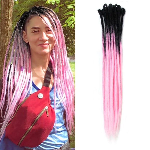 Dsoar 24 inch Ombre Dreadlock Extensions 20 pcs/Pack Synthetic Dreads