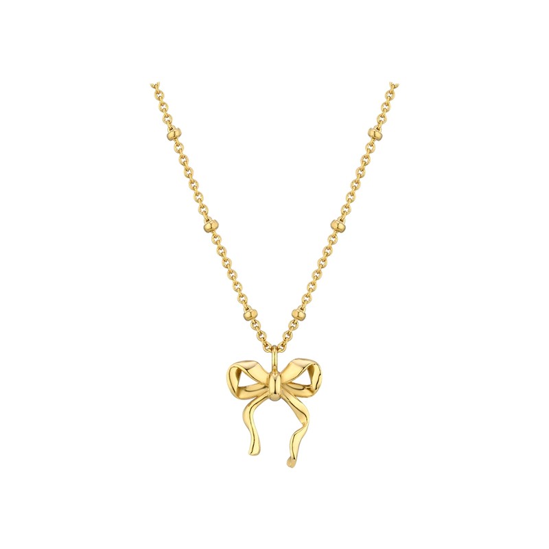 Gold&Deer 14KGP Lovely Line Ribbon Necklace Rose Gold / 골드앤디어