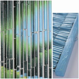 TACHILC Tropical Palm Tree Bamboo Door Beaded Curtain, Hanging Beaded Curtain for Doorway, 35.5 x 78 inches