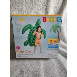 Intex 57524EP Lil' Sea Turtle Ride-On Pool Float, 59" x 50", for Ages 3+