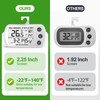 Digital Refrigerator Thermometer 2 Pack, Waterproof Fridge Thermometer, 2.25IN Large