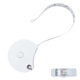 Draduo Tape Measure - 60 Inch Double Sided Scale, Self Retracting Tape Measure for Tailor Fitness Triple Measurement(White)