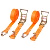 AA Products Heavy Duty Securing Ratchet Straps with Double J-hooks
