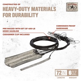 Rig'Em Right Waterfowl Pre-Rigged Texas Style Strap Weight Decoy Anchors for Duck Hunting (6-oz Strap Weight)