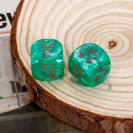 Santa Swap Gift Exchange Dice - Christmas Exchange Dice, Christmas Party Gift Exchange Dice Game for Family Party, Stocking Stuffers for Men Women, White Elephant Gifts for Adult, Christmas DICE 2pcs