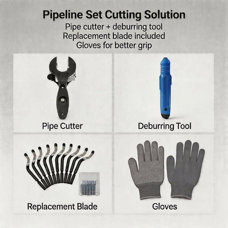 Ratcheting Pipe Cutter, Close Quarters Tubing Cutter 1/4"–7/8", Compact Copper