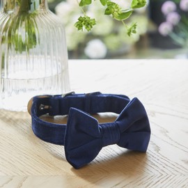 Sweet William Designs Velvet Bow Tie - Navy