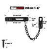 JQK Door Chain Lock Black, Stainless Steel Door Guard with