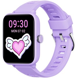 BIGGERFIVE Smartwatch Kinder, Fitness Tracker Uhr Digitale Fitnessuhr mit Schrittzähler, 24/7 Puls, 5ATM Wasserdicht, Schlaf-Monitor, Wecker, Puzzle-Spiele, 1,5" HD-Touchscreen für Mädchen 3-14