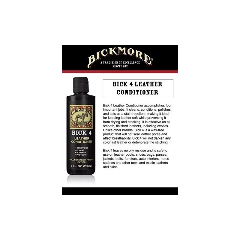 Bickmore Bick 4 Leather Conditioner and Leather Cleaner 8 oz