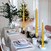 Gedengni Twisted Candlesticks Golden Taper Candle -10inch Gold Tapered Candles