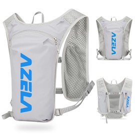 HOTUT Running Vest, Mountaineering Hydration Vest, Lightweight & Breathable and Adjustable, Reflective Hydration Backpack, Running Backpack Men Women for Running, Jogging, Cycling, Marathons, Grey