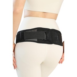 Pelvic Belt, Postpartum, Anti-slippage [Supervised by Chiropractor] Pelvic Stability x Lumbar Support x Pelvic Care x Thin Design (Black, S/M Pelvic Circumference: 25.6 - 33.5 inches (65 - 85 cm)