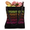 Retro Kuwait City City Inline Font Disco Design Vintage Tote