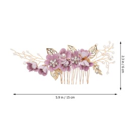ULTECHNOVO Hair Comb for Alloy Rhinestone Headdress Wedding Accessories for Brides and Bridesmaids for Engagements Parties and Special Occasions