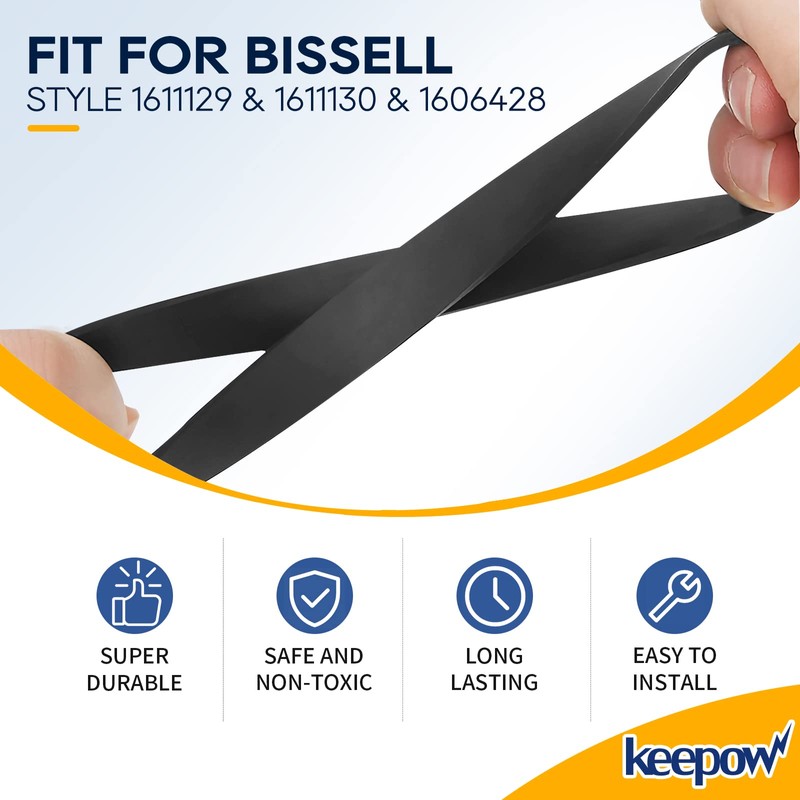 KEEPOW Replacement Belt Set Compatible with Bissell ProHeat 2X Revolution