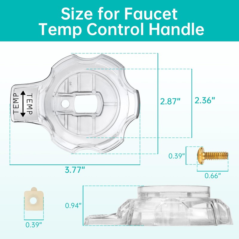 Apopip MXT11 Volume and Temperature Control Faucet Replacement Handles for