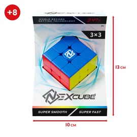 Bizak Nexcube 64559901 Classic Speed Cube for Speedcubers, No Stickers, with Precise Positioning and Dual Adjustment System, Multi-Colour