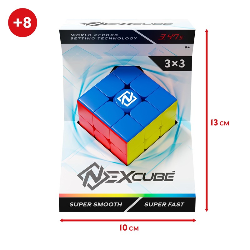 Bizak Nexcube 64559901 Classic Speed Cube for Speedcubers, No Stickers,