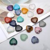 20pcs Natural Heart Healing Crystals Rose Quartz Heart Stones Gemstone