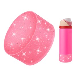 BKBY Protective Glitter Silicone Boot Compatible with Owala 24oz 32oz 40oz, Bling Cup Sleeve Bottom Bumper Cover Compatible with Owala FreeSip, Twist, or Flip Stainless Steel Water Bottles