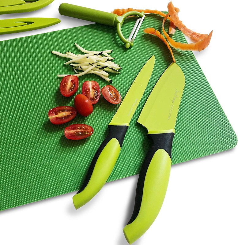 Jean-Patrique 3 Piece Chef’s Knifes Non-Stick Green & Black Prep