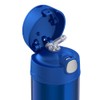 Thermos Stainless Steel Funtainer Straw Bottle, 355 ml - Blue