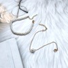 Dishowme 2pcs Pearl Anklet Bracelet Faux Pearl Anklet Summer Beach
