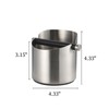 Espresso Knock Box, Stainless Steel Coffee Grounds Container with Removable