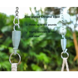 CCYODECO 2 Pack Hammock Hanging Kit Swing Spring, Hanging Porch Suspension Hook for Sandbag, Punching Bags, Hanging Chair, Swing Seat, Rocking Seat, 250lb Capacity
