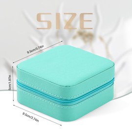 Neveika Jewelry Box with Mirror,Small Jewelry Organizer Box，Travel Jewelry Case for Women，Gift Jewelry Boxes for Female Girls (4pcs mirror blue)