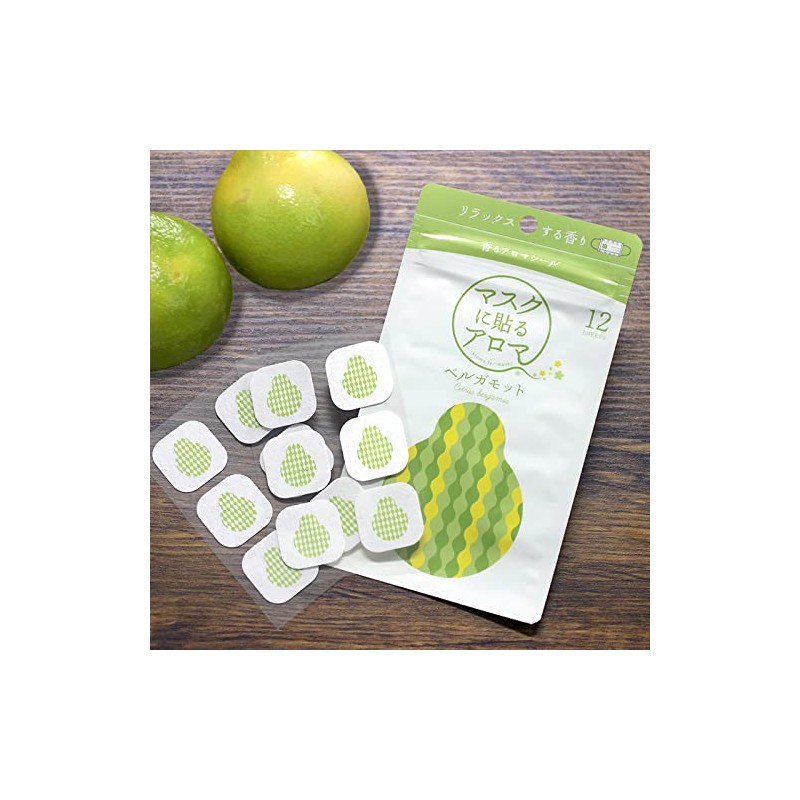 Aroma Scented Aroma Stickers for Masks, Bergamot Scent, Packaging Version