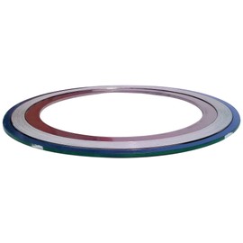 Sur-Seal, Inc. Teadit 9000IR1316PTFE600 Green Band with White Stripe 316SS/PTFE Spiral Wound Gasket with 316SS Inner Ring, -150 to 500 degrees F Temperature Range, 1.06" ID, 2.88" OD, for 1" Pipe Size