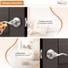 Probrico Privacy Door Levers Interior Door Handles Levers, Wave Style